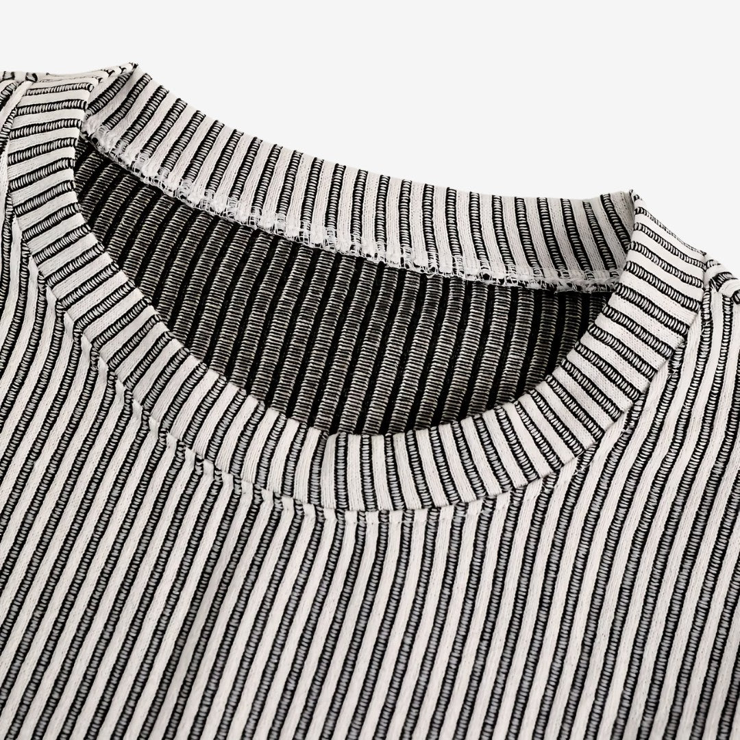 Men's Striped Knit Jumper Crew-Neck Regular Fit Casual Everyday Wear