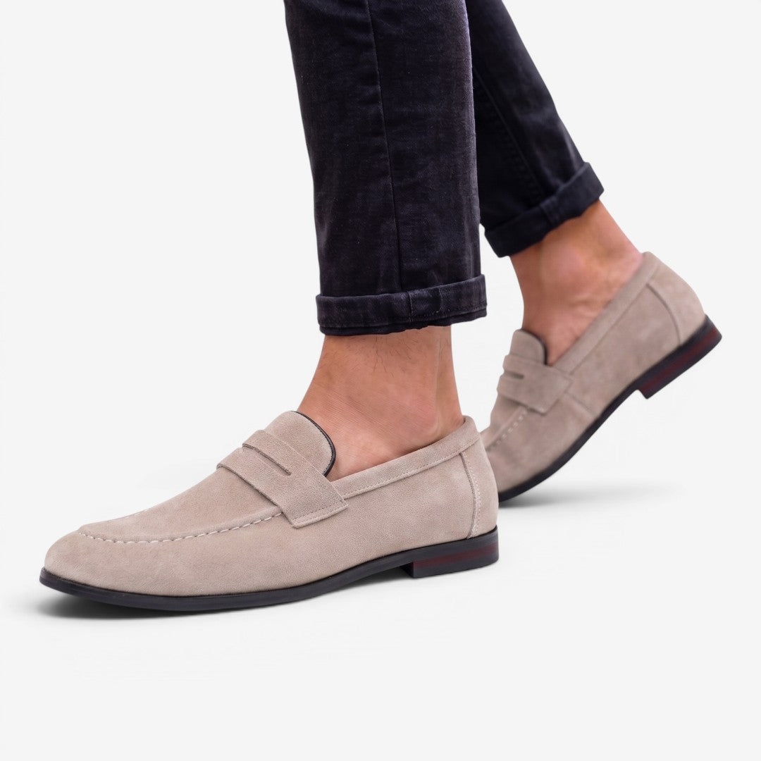 Men's Suede Loafers Slip-On Stylish Casual Shoes for Weddings
