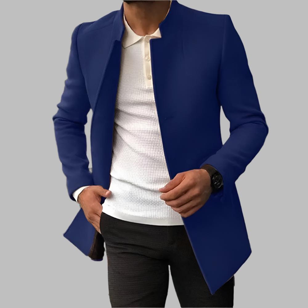 Men's Elegant Overcoat Tailored Fit Double-Breasted Classic Style Formal