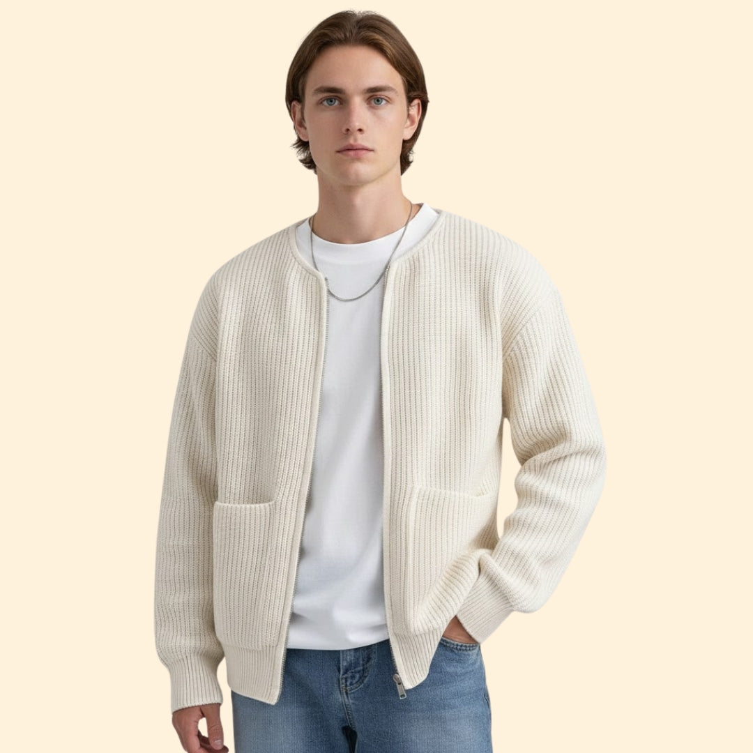 Men's Knit Blend Open Front Jacket