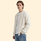 Men's Knit Blend Open Front Jacket
