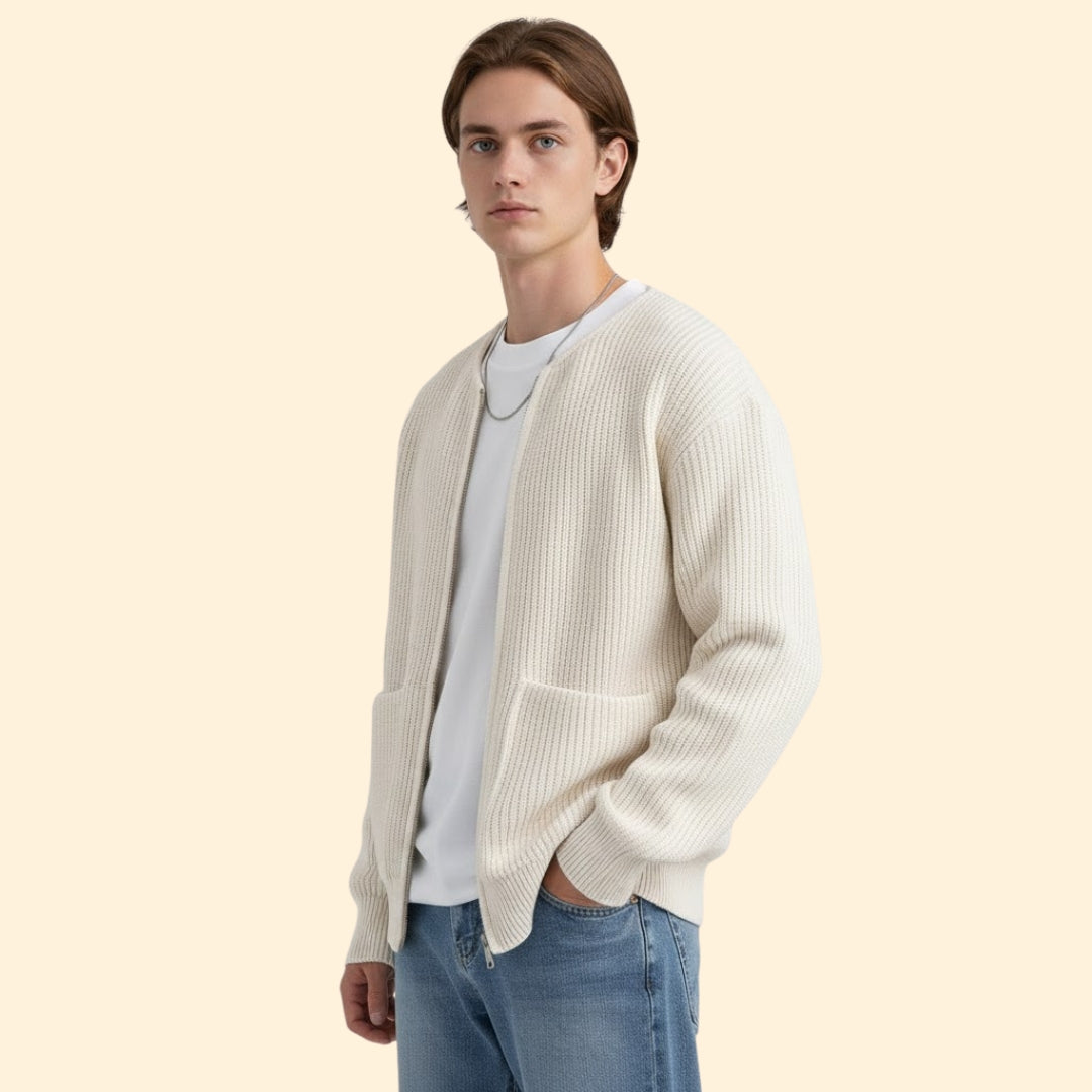 Men's Knit Blend Open Front Jacket