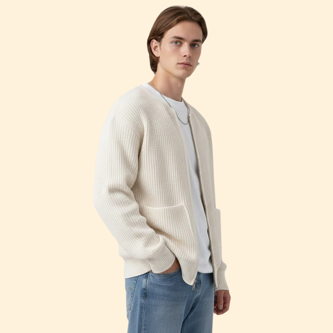 Men's Knit Blend Open Front Jacket