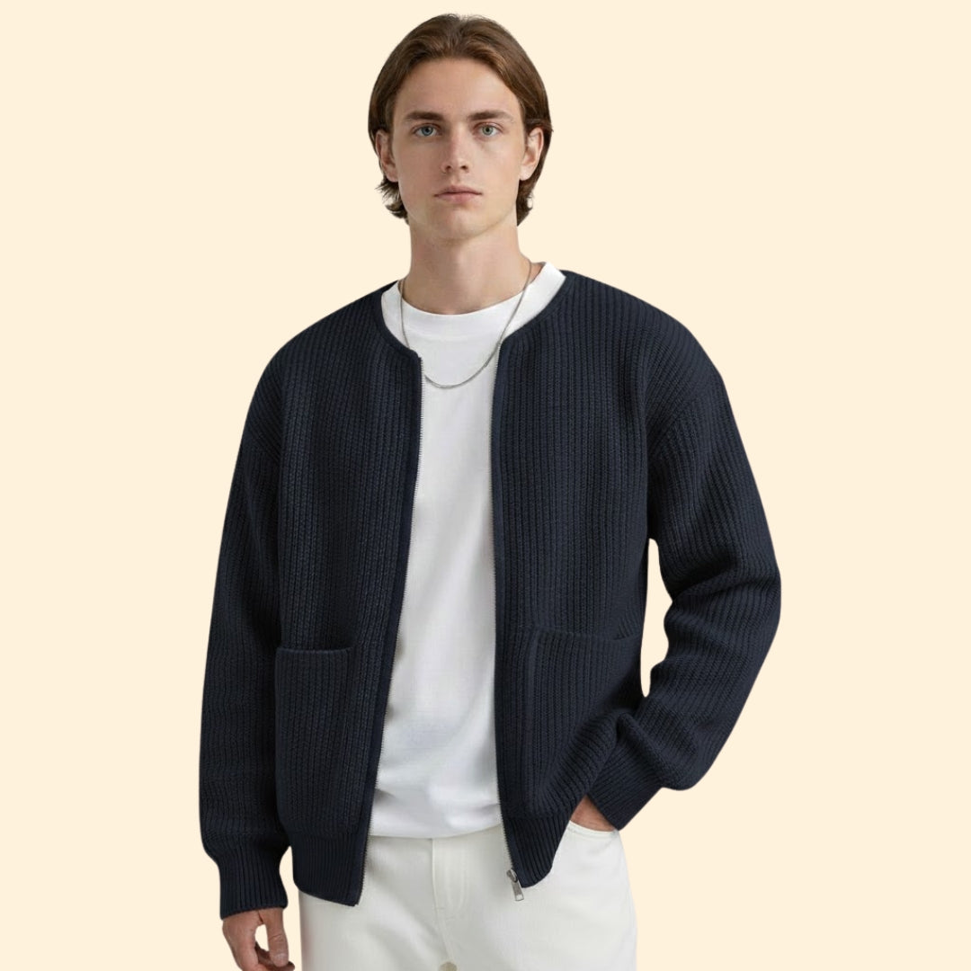 Men's Knit Blend Open Front Jacket