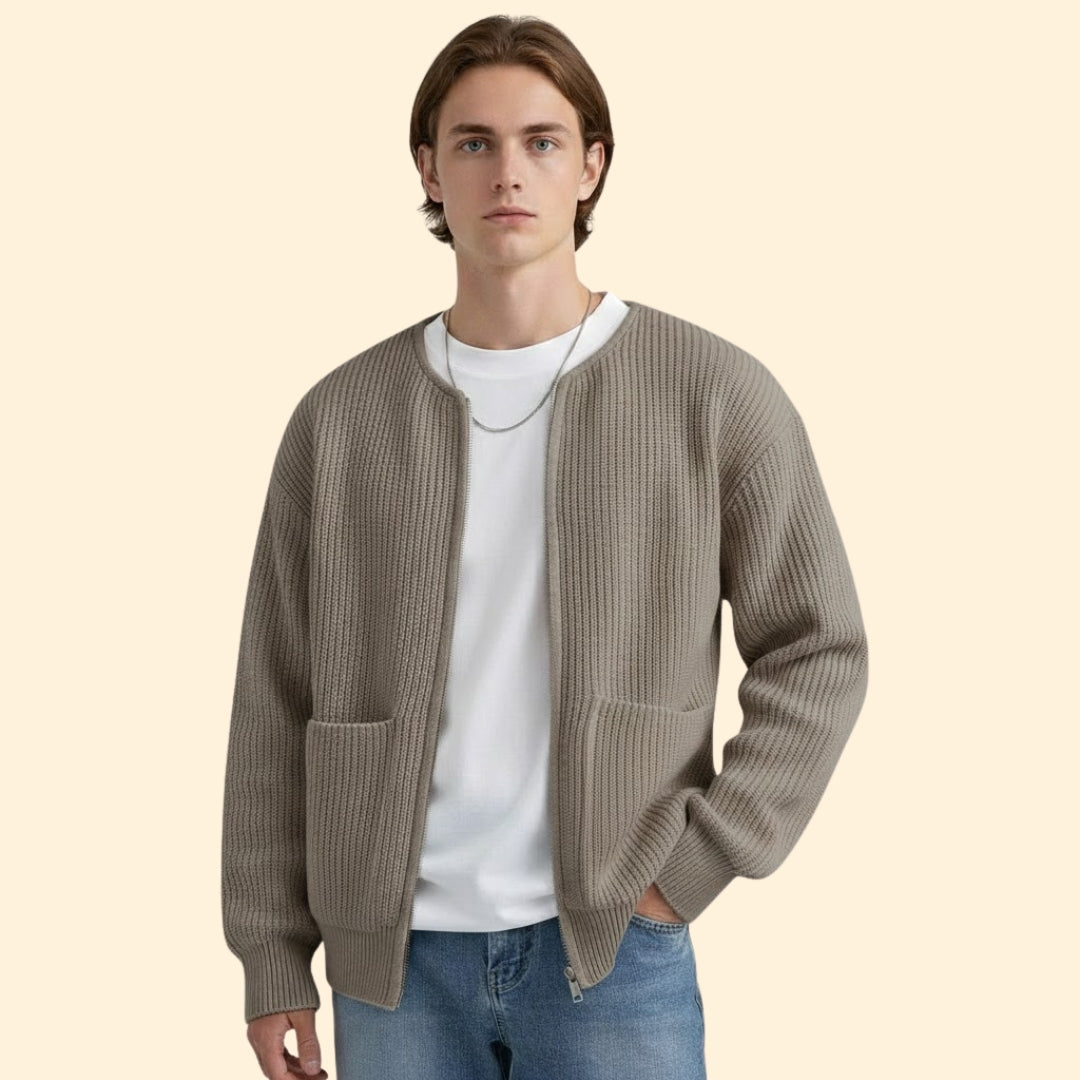 Men's Knit Blend Open Front Jacket