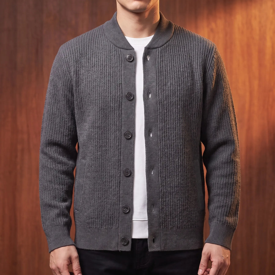 Men's Layered Soft Knit Cardigan Open Front Long Sleeve Casual Everyday