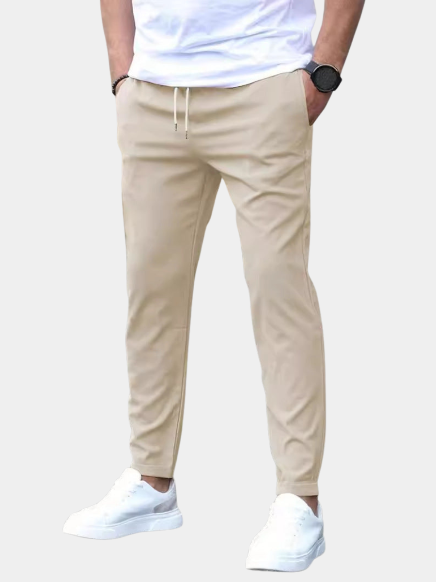 Men's Straight Leg Trousers Tailored Fit Classic Style Versatile Everyday Wear