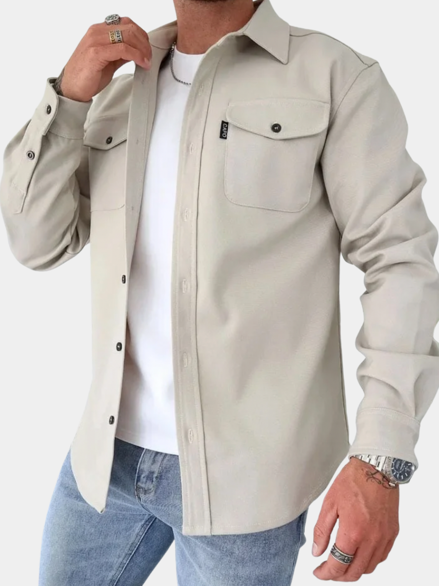 Men's Casual Shirt Jacket Relaxed Fit Long Sleeve Button Closure Versatile Everyday