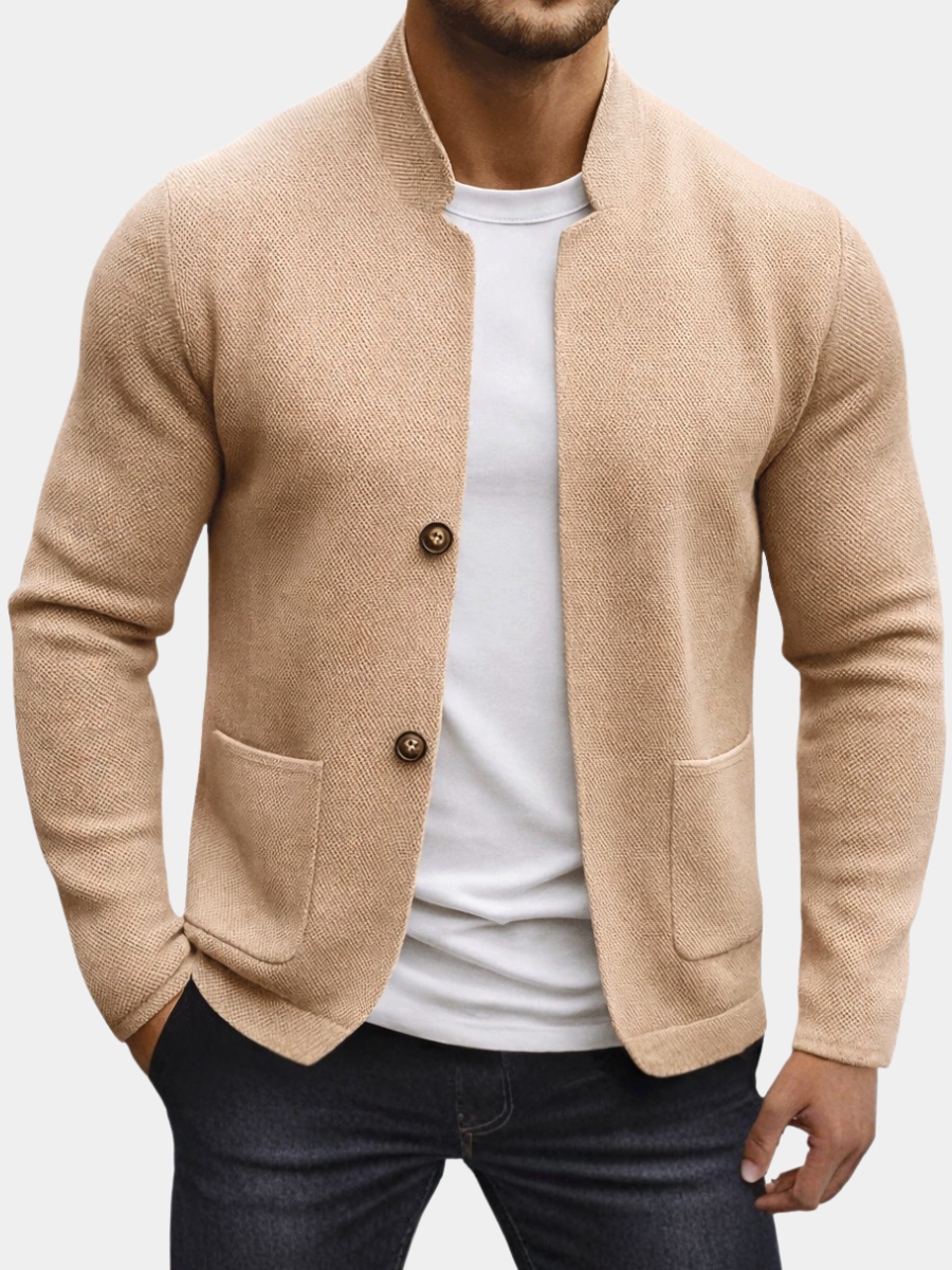 Men's Casual Structured Cardigan Relaxed Fit Long Sleeve Open Front Everyday Wear