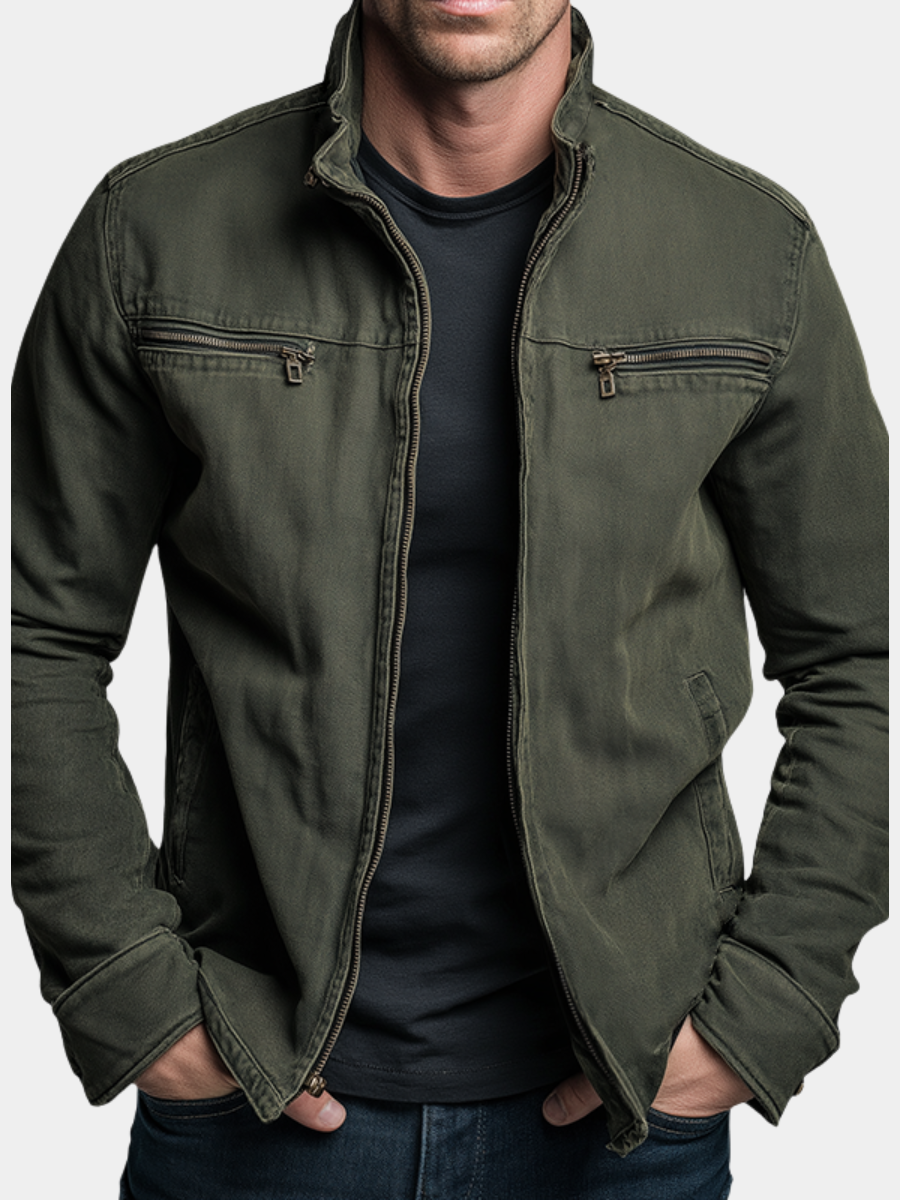 Men's Classic Jacket Casual Fit Long Sleeve Button Closure Everyday Wear