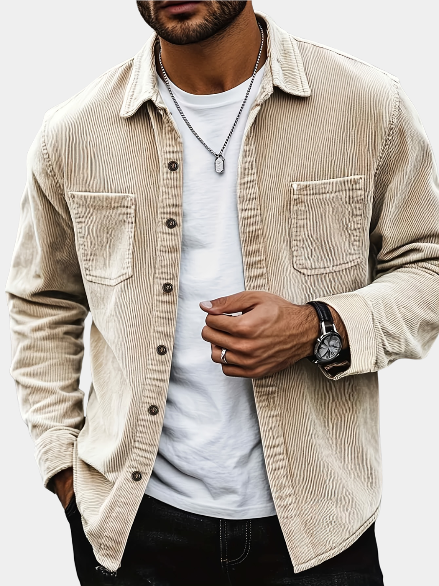Men's Casual Corduroy Overshirt | Relaxed
