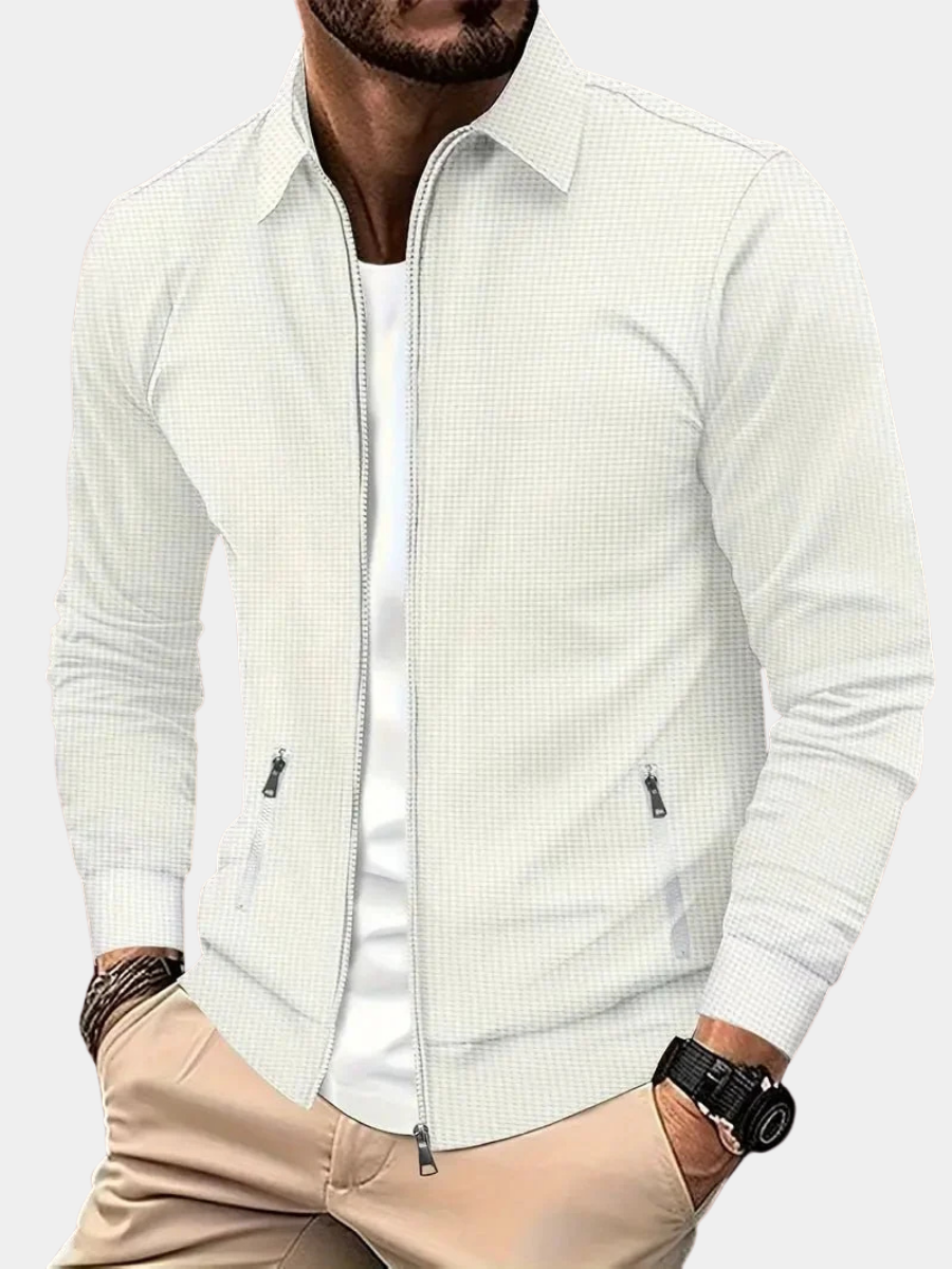 Men's Zip-Up Cardigan Stand Collar Relaxed Fit Layering Casual Everyday