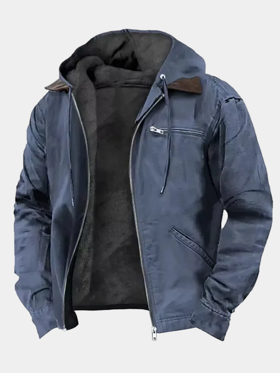 Men's High Loft Puffer Coat Relaxed Fit Long Sleeve Hooded Warm Winter Outerwear