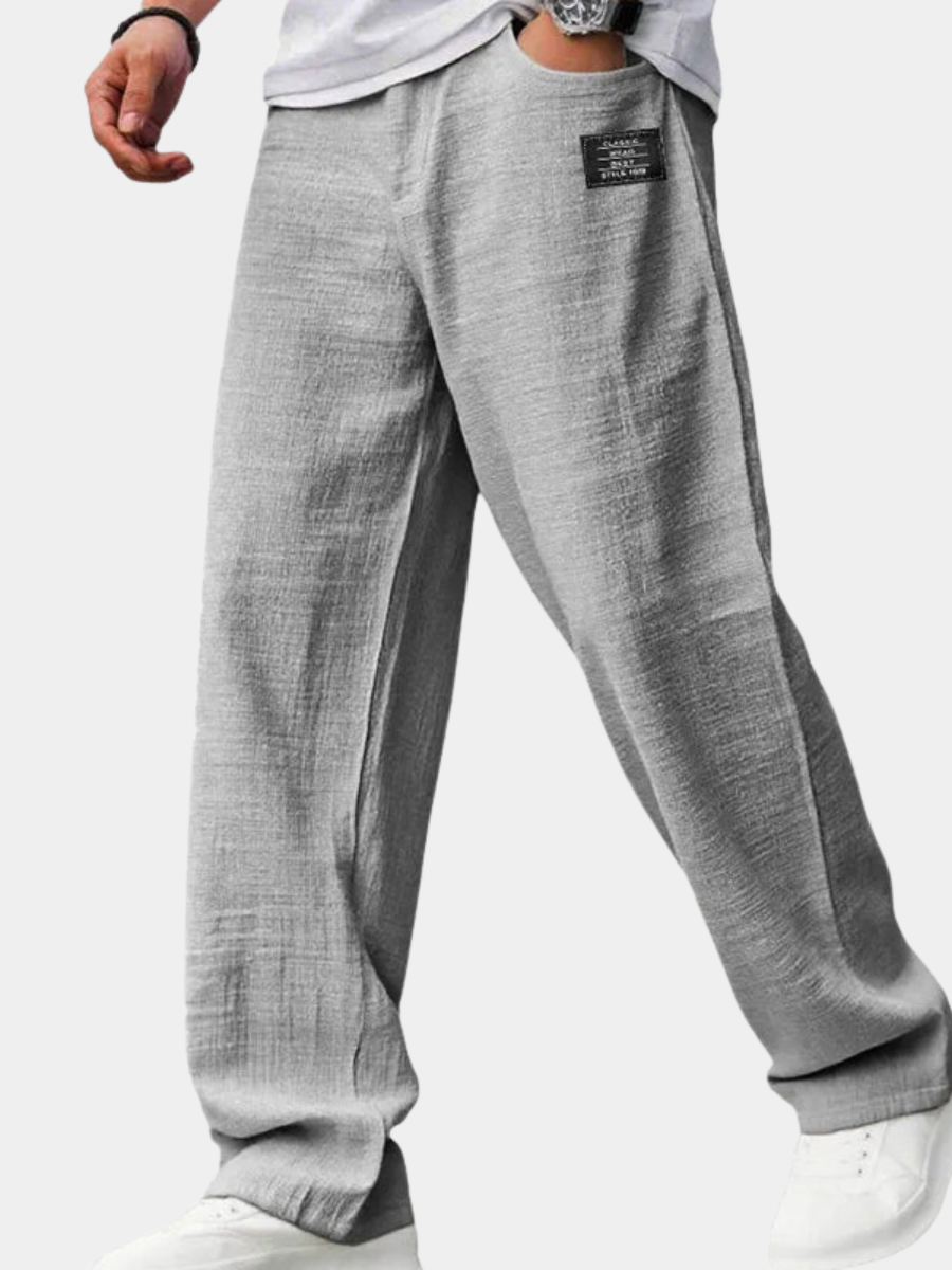 Men's Straight Leg Trousers Tailored Fit Classic Styling Versatile Everyday