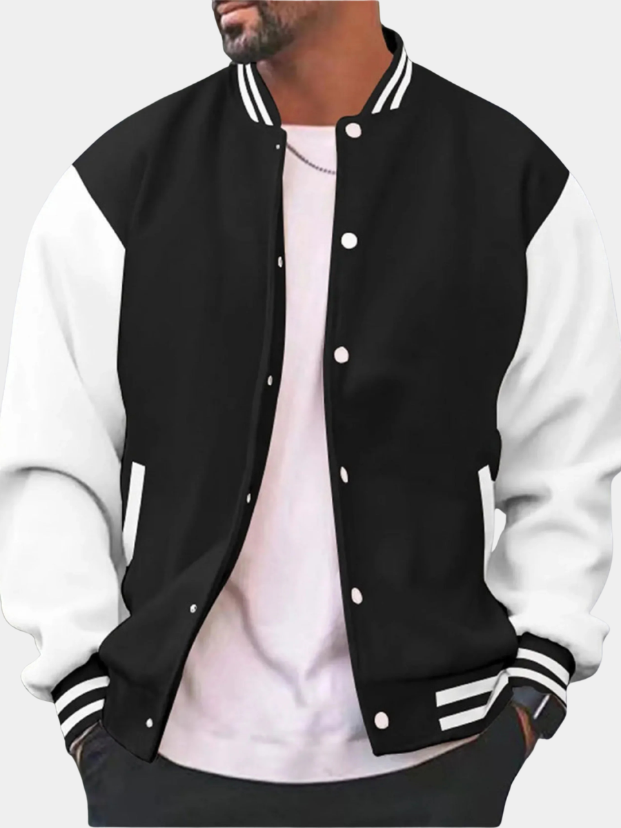 Men's Casual Bomber Jacket Zip-Up Relaxed Fit Classic Style Everyday Wear
