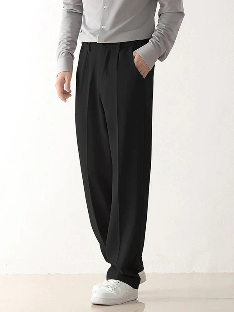 Men's Wide Leg Formal Trousers