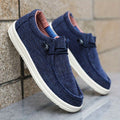 Men's Canvas Slip-Ons Elastic Lacing Low-Top Round Toe Casual Everyday Walking Comfort Versatile Sneakers Ashe