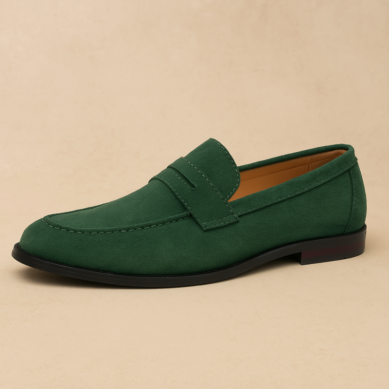 Men's Suede Loafers Slip-On Round Toe Moccasin Classic Smart-Casual Office Formal Casual Everyday Leather Look