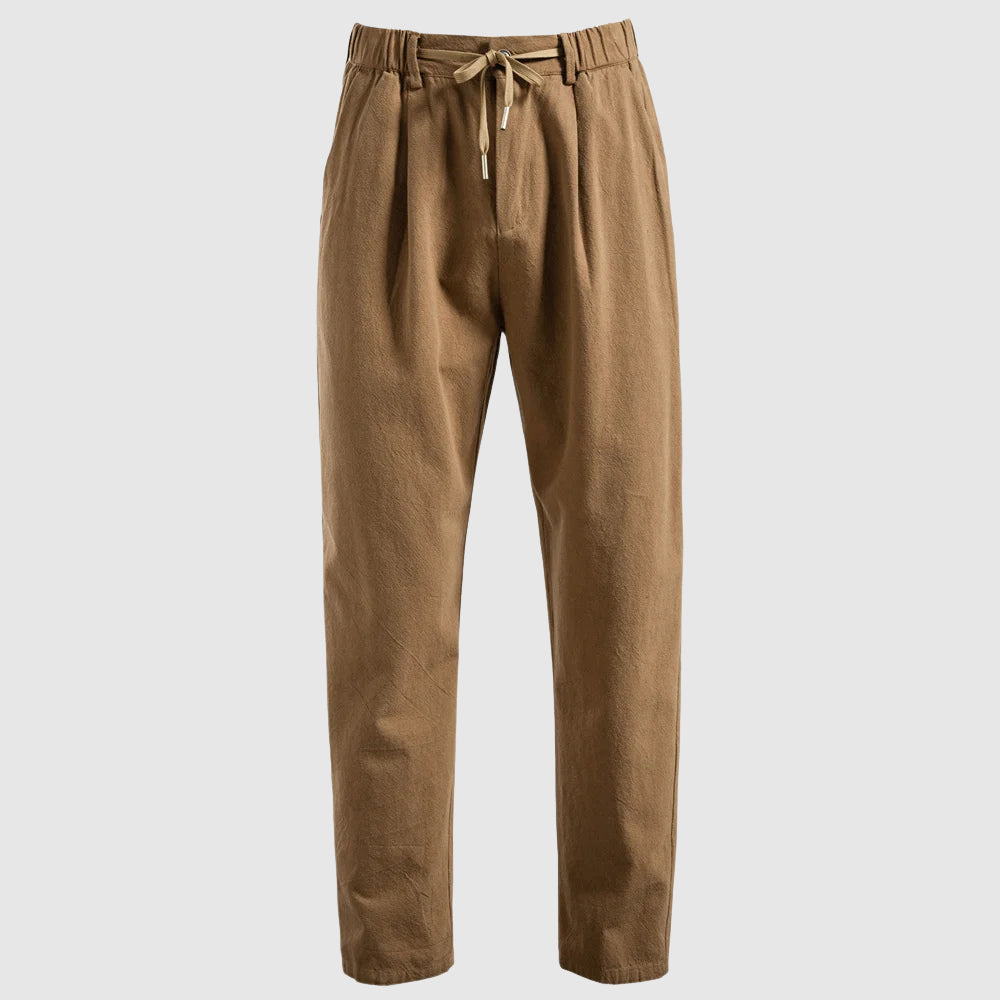 Men's Leg Linen Drawstring Trousers