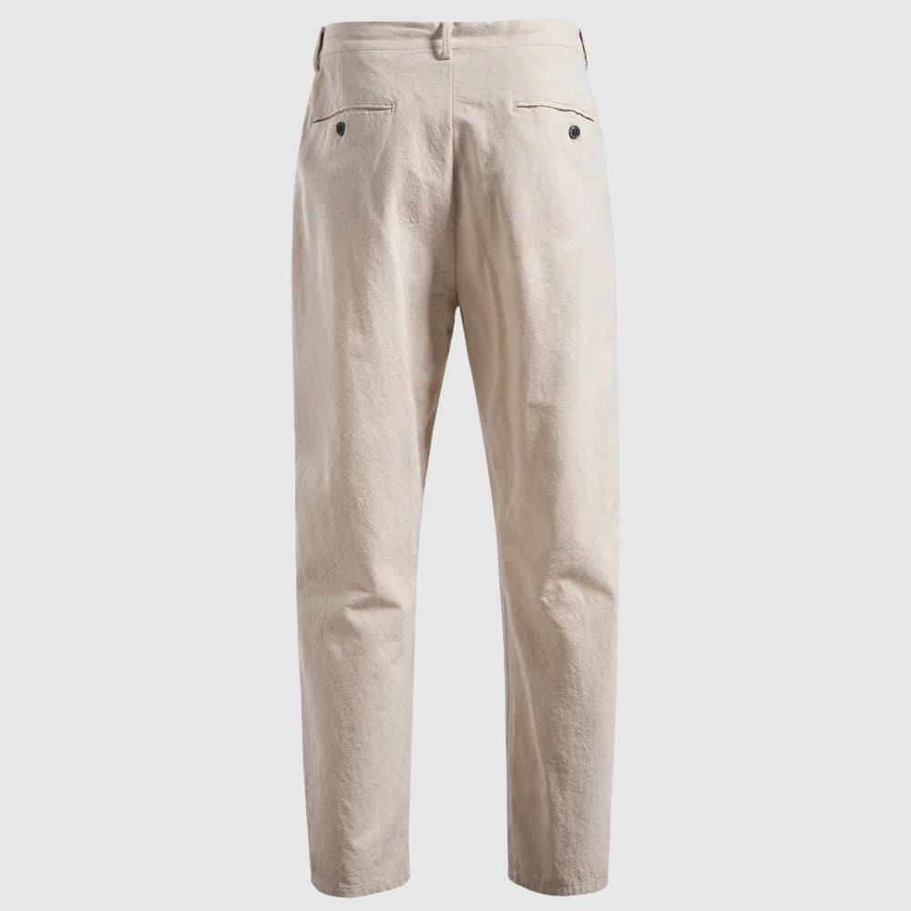 Men's Leg Linen Drawstring Trousers