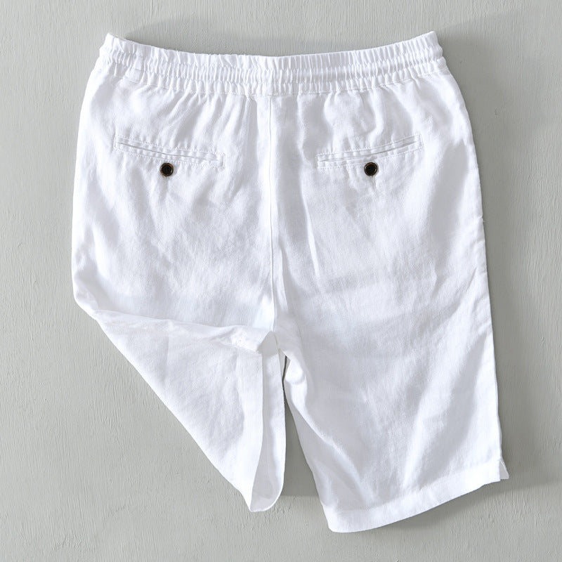 Men's Rolled Linen Cuffs Shorts