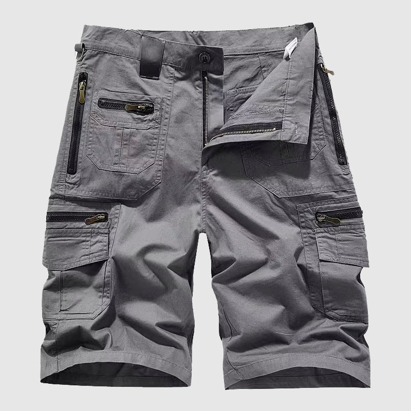 Men's Button Fly Cargo Shorts With Zip Pockets