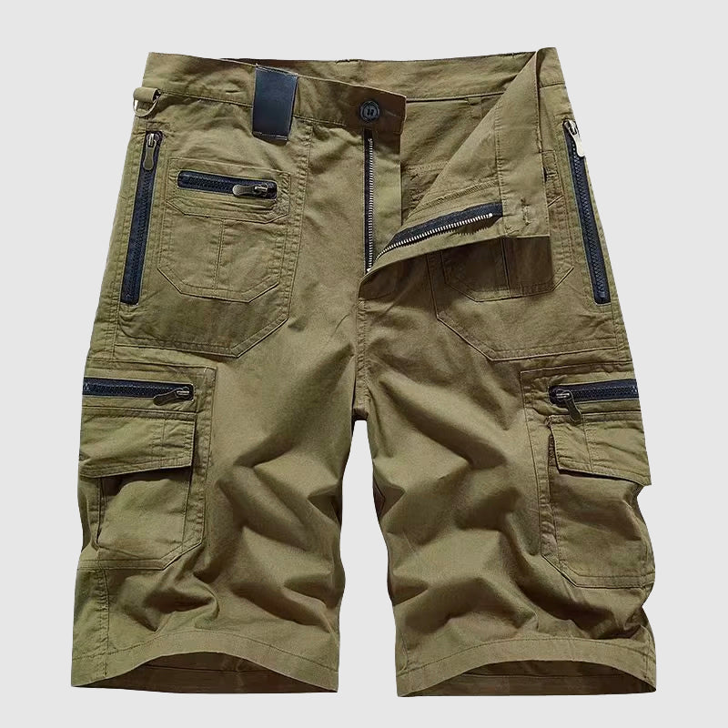 Men's Button Fly Cargo Shorts With Zip Pockets