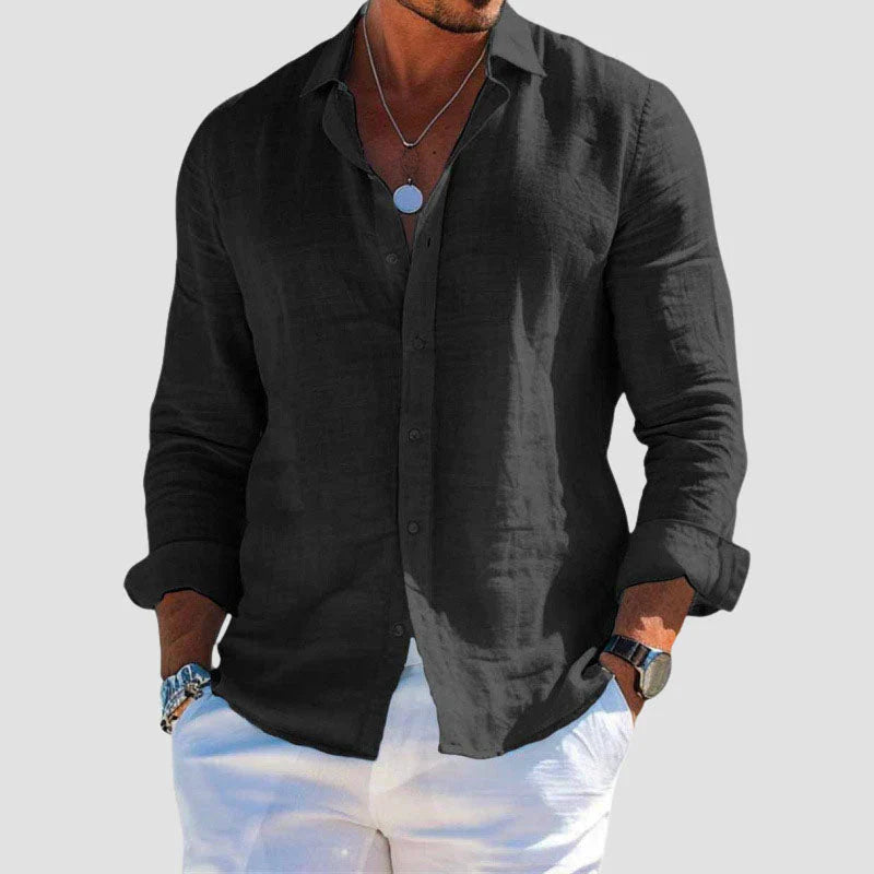 Men's Holiday Linen Shirt