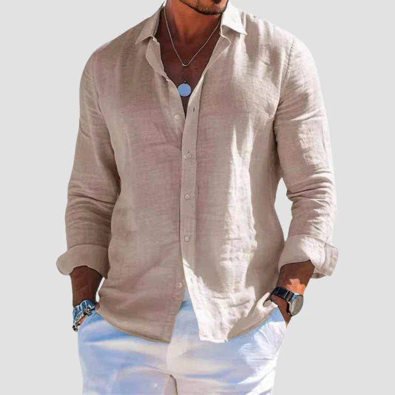 Men's Holiday Linen Shirt
