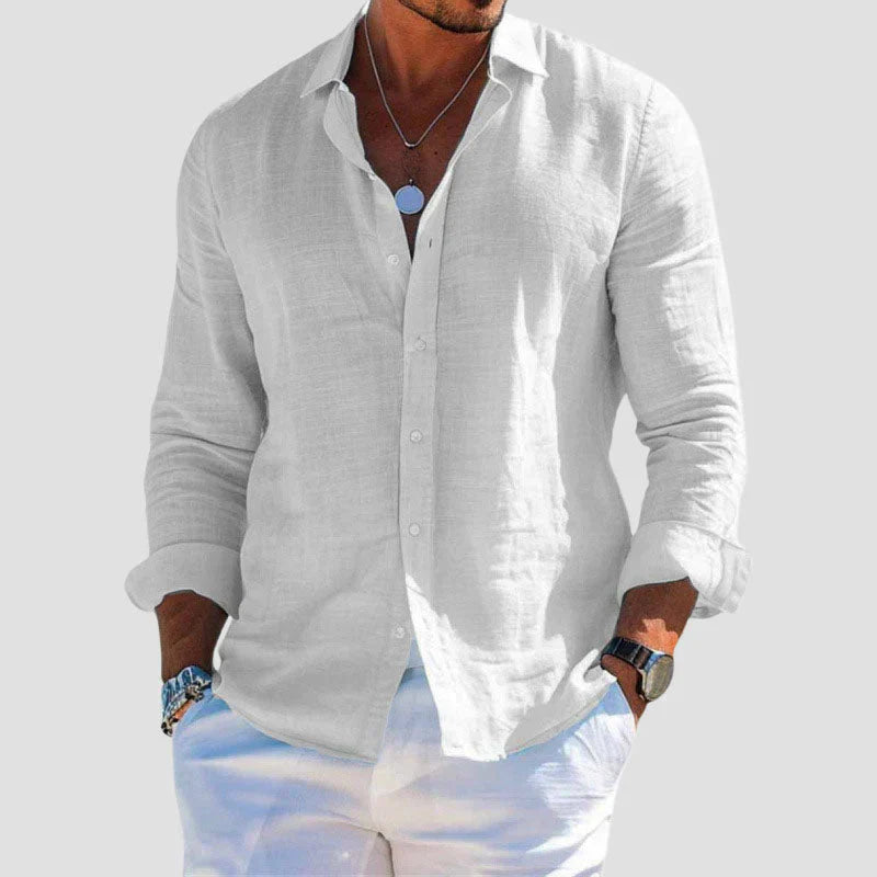 Men's Holiday Linen Shirt