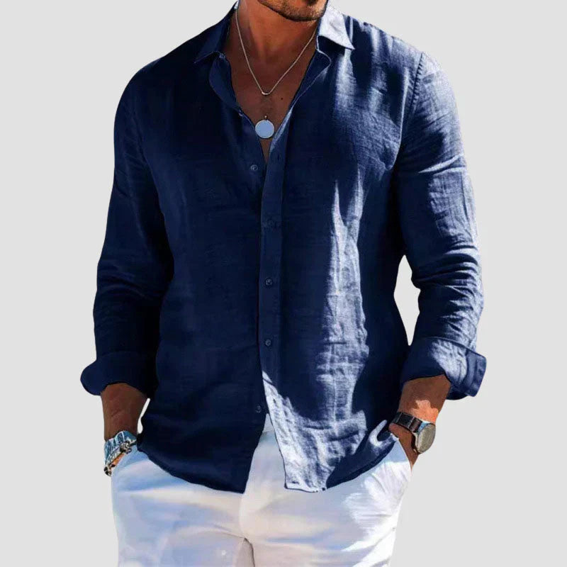 Men's Holiday Linen Shirt