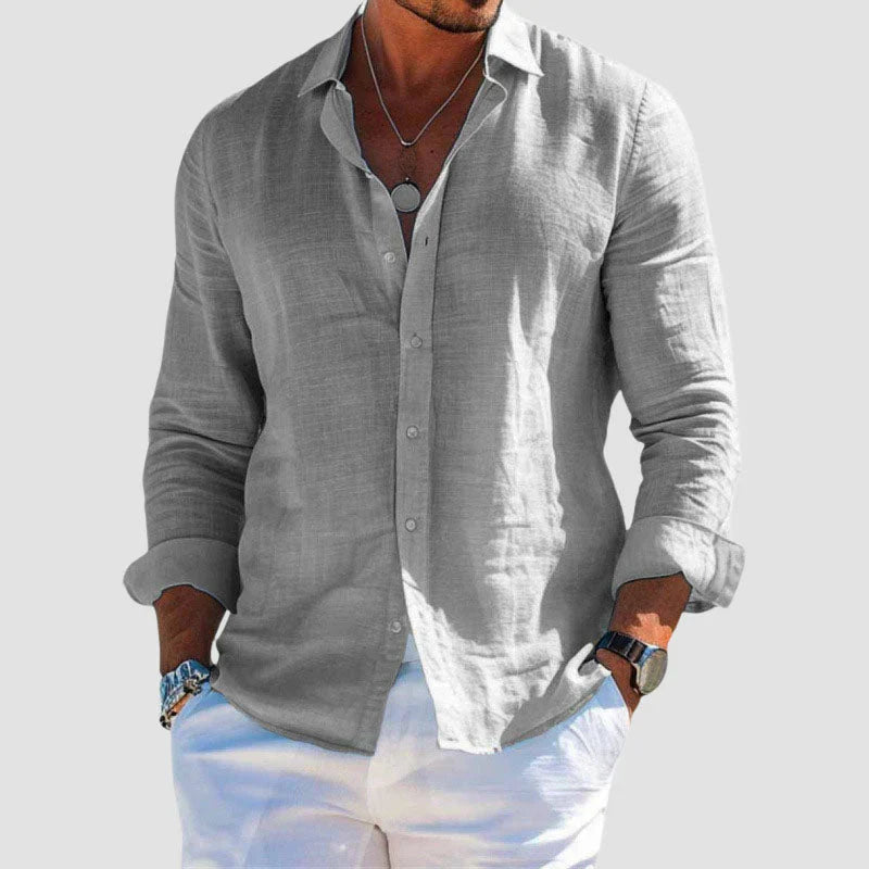 Men's Holiday Linen Shirt