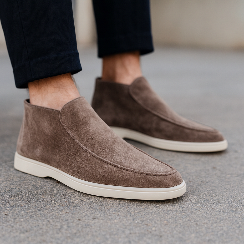 Men's Suede Loafers Classic Elegance Timeless Design Versatile Casual Wear