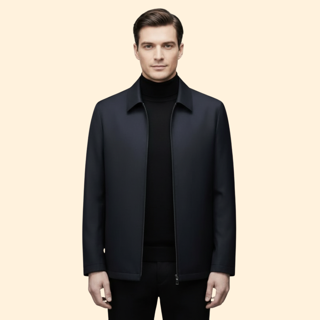 Men Jacket with Zip Front