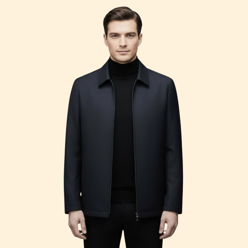 Men Jacket with Zip Front