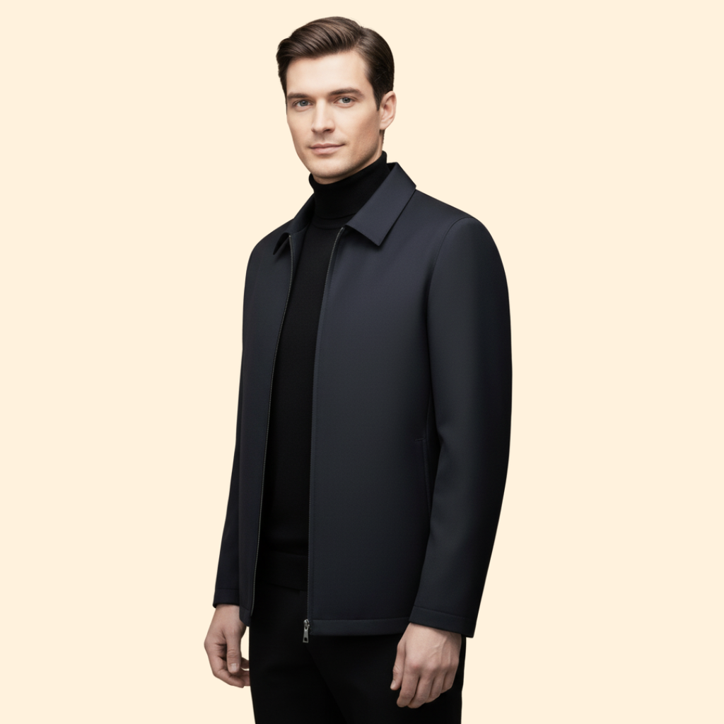 Men Jacket with Zip Front