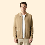 Men Knit Jacket with Button Front