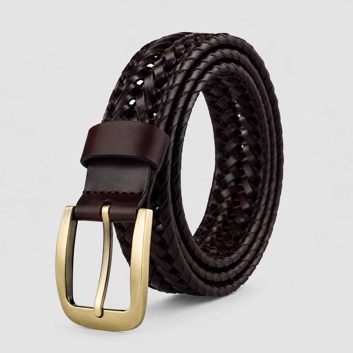 Men's Woven Belt Stretch Elastic Braided Adjustable Casual Business Smart-Casual Everyday Accessory Hollis