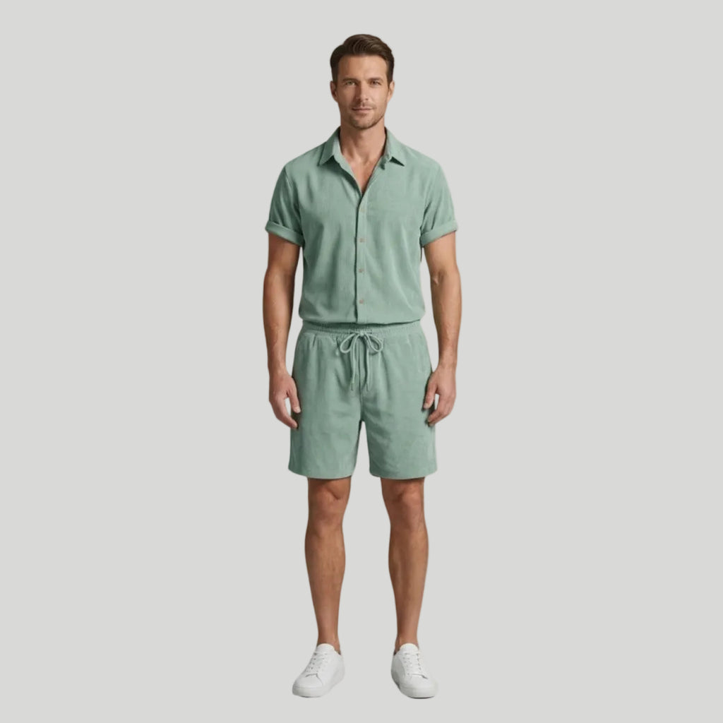 Men’s Casual Button-Down Set