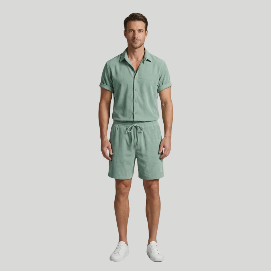 Men’s Casual Button-Down Set
