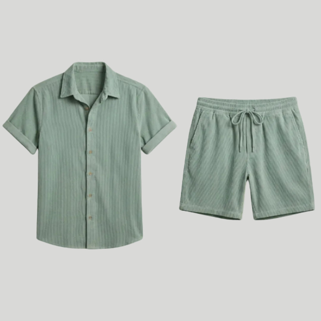 Men’s Casual Button-Down Set