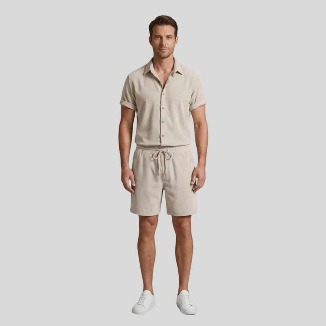 Men’s Casual Button-Down Set