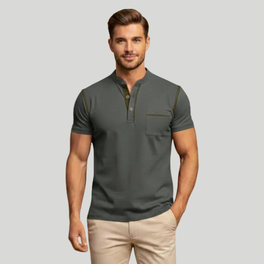 Men's Casual Henley Shirt