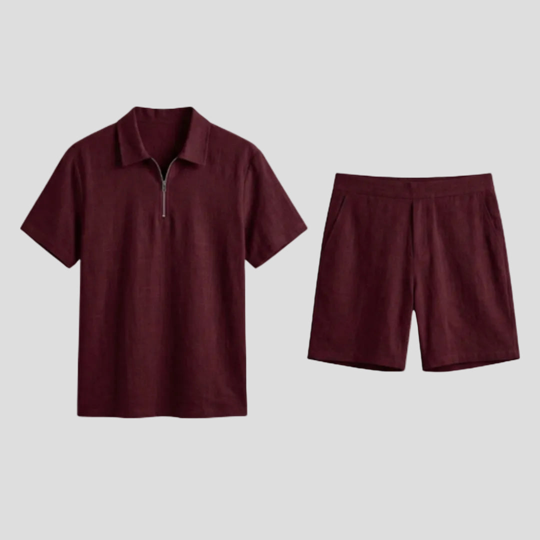 Men's Casual Zip Set