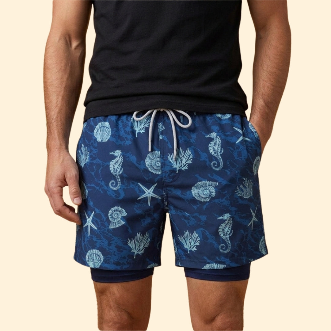 Men's Coastal Print Swim Shorts