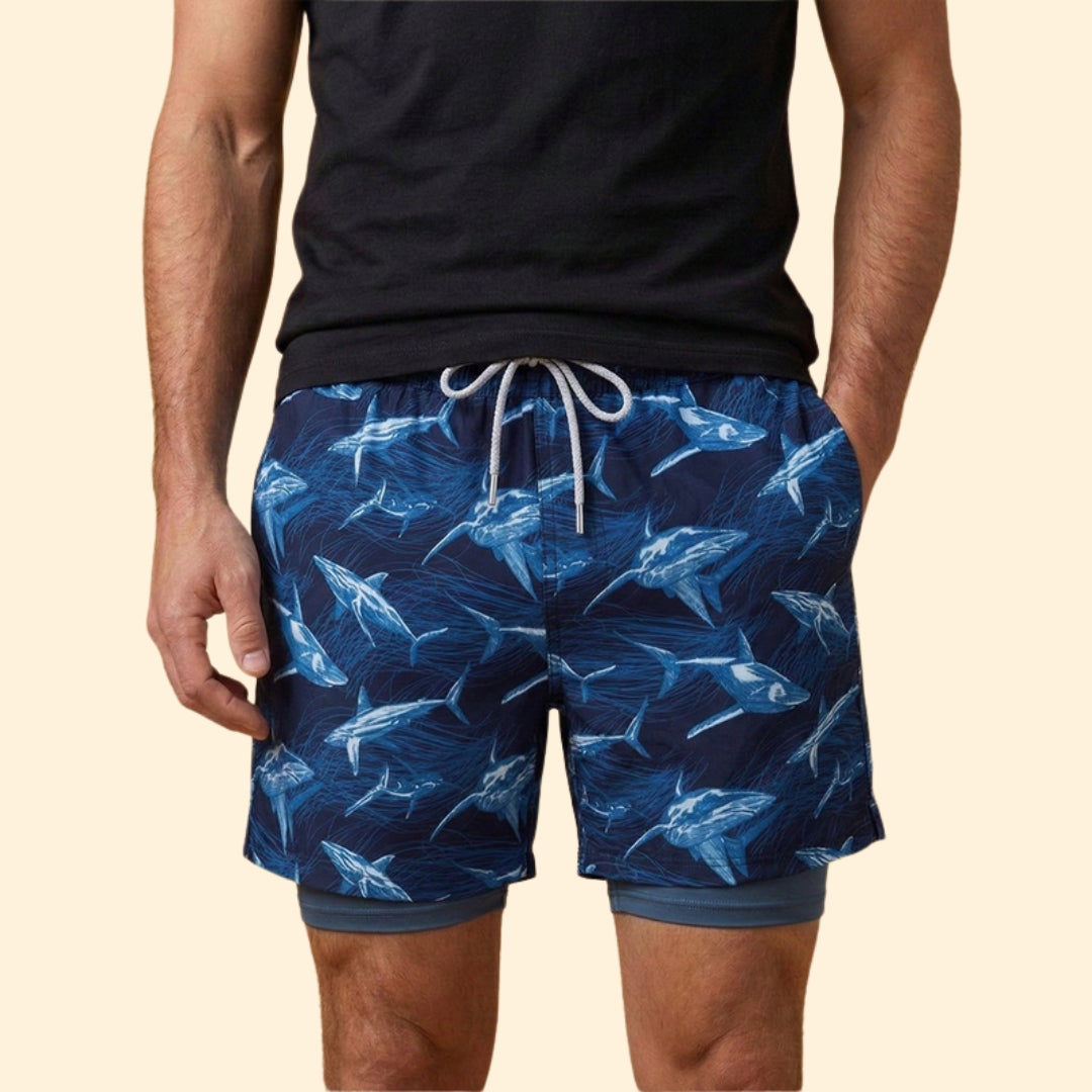 Men's Coastal Print Swim Shorts