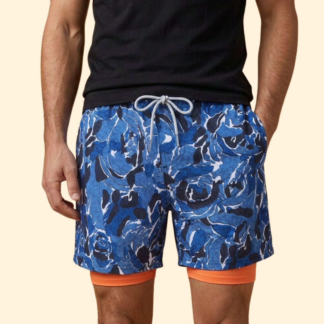Men's Coastal Print Swim Shorts