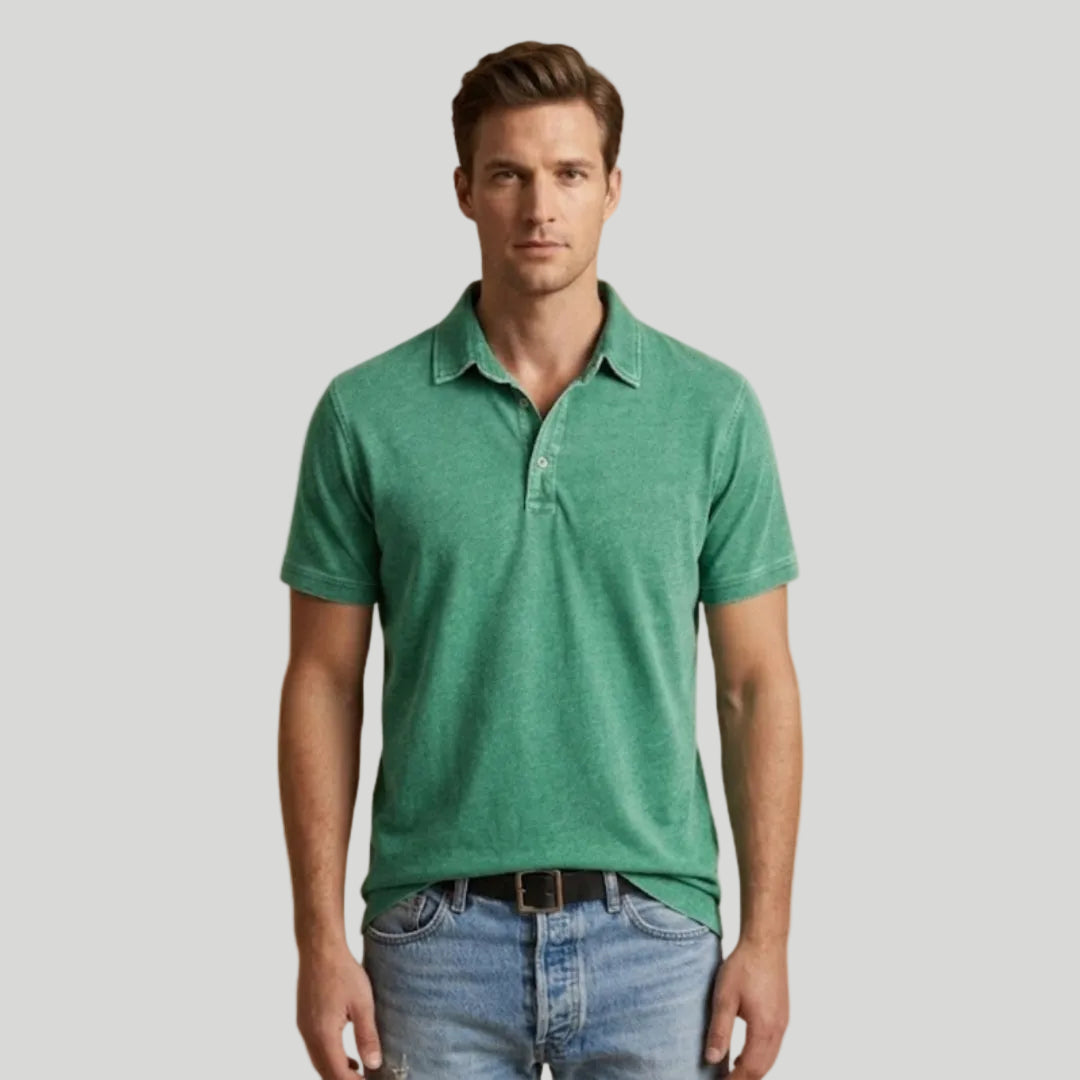 Men's Faded Cotton Polo