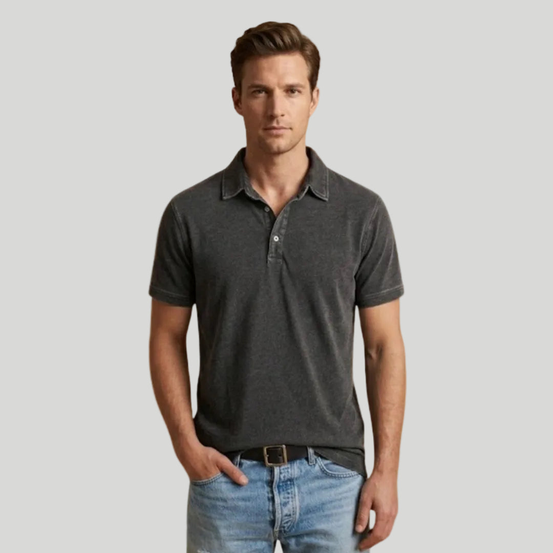 Men's Faded Cotton Polo
