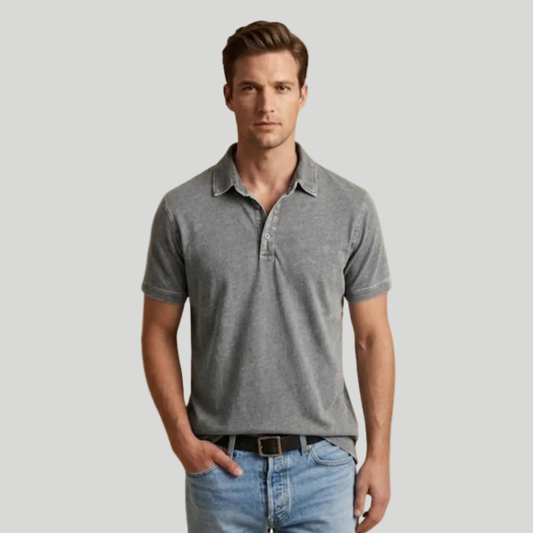 Men's Faded Cotton Polo